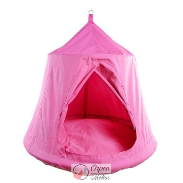 Fészekhinta sátorral: rózsaszín - 110x120cm