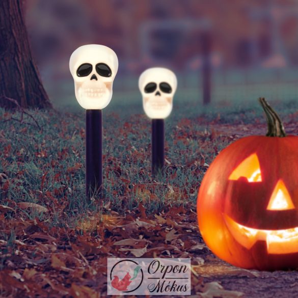 Led-es szolár lámpa - halloween - koponya