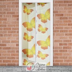 Szúnyogháló függöny ajtóra: sárga pillangó