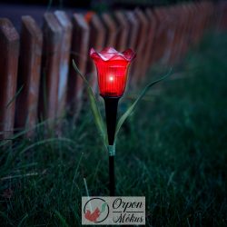   LED-es szolár tulipánlámpa: sárga / piros / rózsaszín - 31 cm 