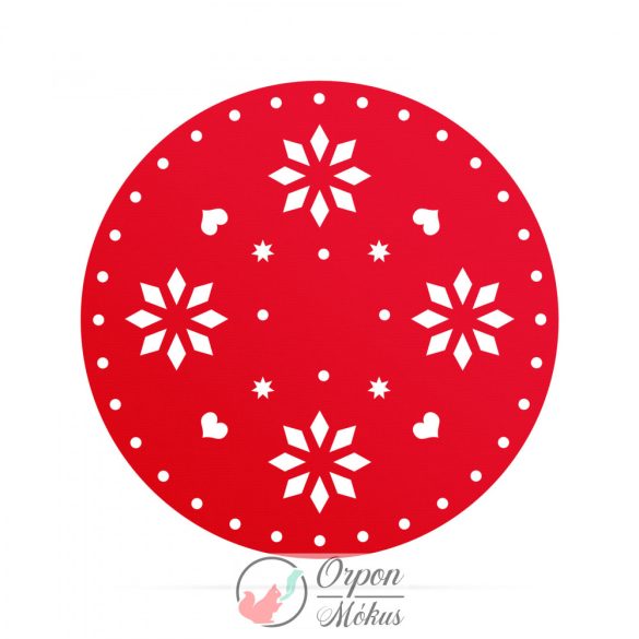 Karácsonyfa alá terítő: Piros (90 cm x 3 mm - filc)