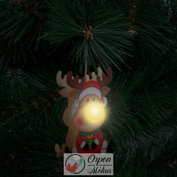 LED-es karácsonyfadísz: fa, akasztható (elemes - 3 féle)