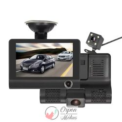   Szélvédőre szerelhető autós menetrögzítő kamera -  DVR-04 4,0" kijelzővel, tolatókamerával