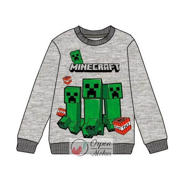 Minecraft gyerek pulóver Creeper szürke