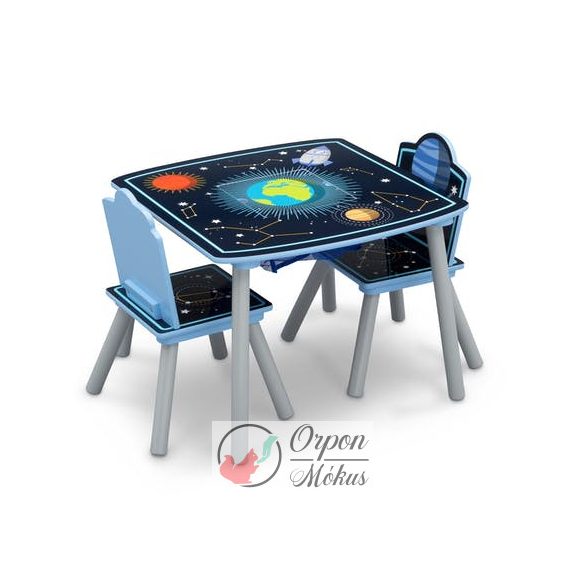 Delta Children Astro gyermek asztal játéktárolóval, 2 székkel