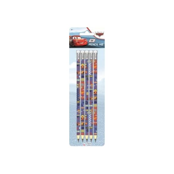 Disney Verdák HB garfit ceruza + radír 5 db-os szett
