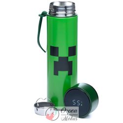   Thermo Kulacs Digitális Hőmérővel: 450ml - Minecraft Creeper