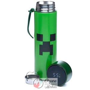 Thermo Kulacs Digitális Hőmérővel: 450ml - Minecraft Creeper