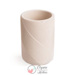 Fürdőszobai pohár - matt bézs mintás