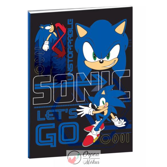 Sonic a sündisznó Go B/5 vonalas füzet - 40 lapos