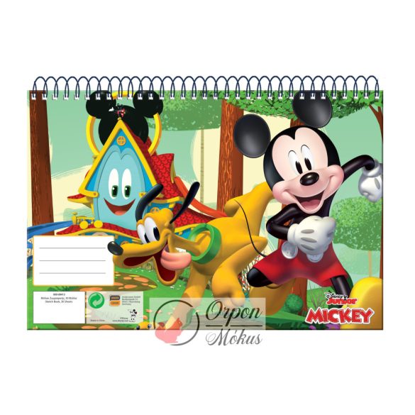 Disney Mickey Fun Times A/4 spirál vázlatfüzet: 30 lapos
