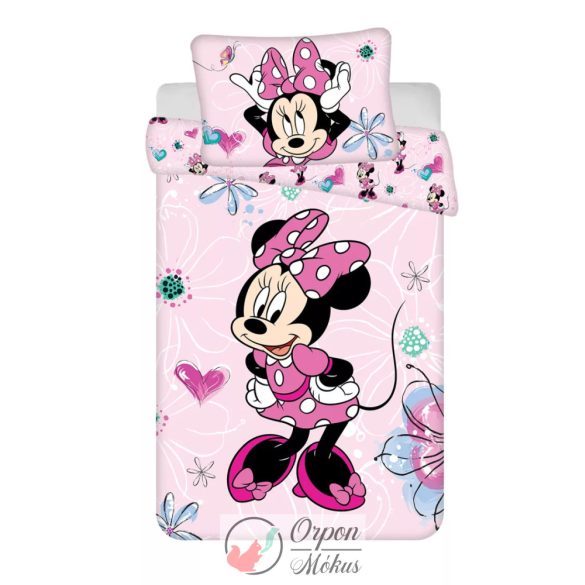 Minnie Flowers gyerek ágyneműhuzat - Disney: 100x135 cm, 40x60 cm