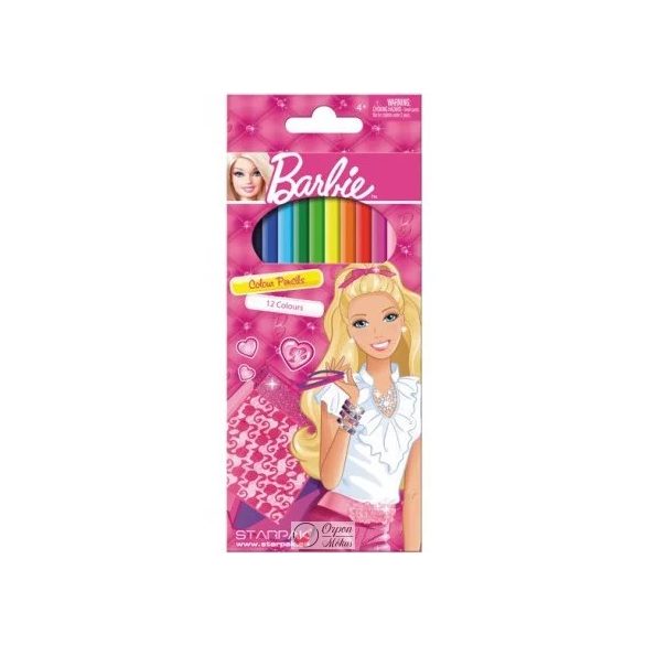 Barbie Színes ceruza 12 db-os