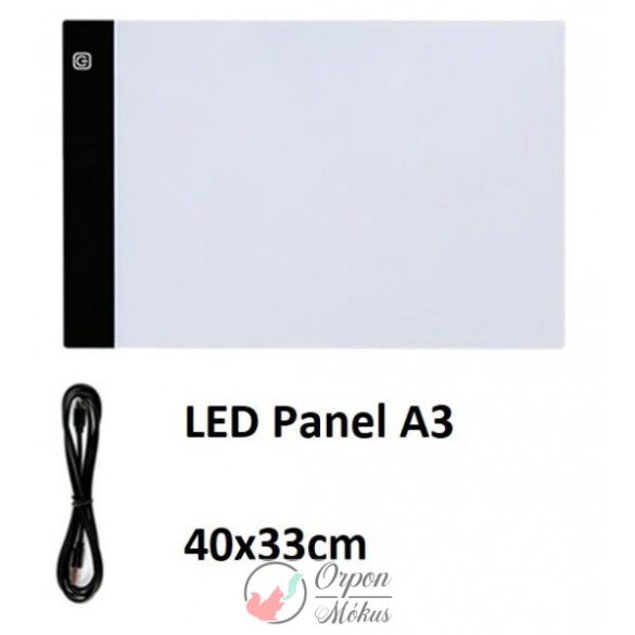 Gyémántszemes/ rajz LED tábla - A/3 - 40x33 cm