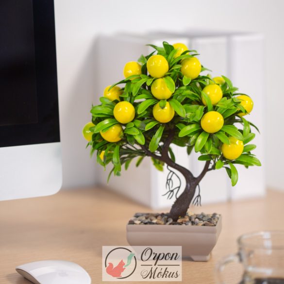 Műnövény dekoráció: citromfa - 18 x 24 cm