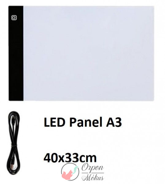 Gyémántszemes/ rajz LED tábla - A/3 - 40x33 cm